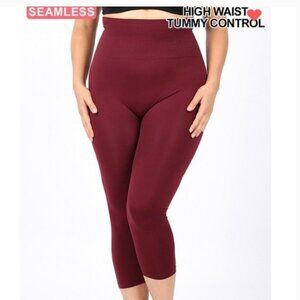 PLUS SIZE high waist tummy control capri leggings 3X